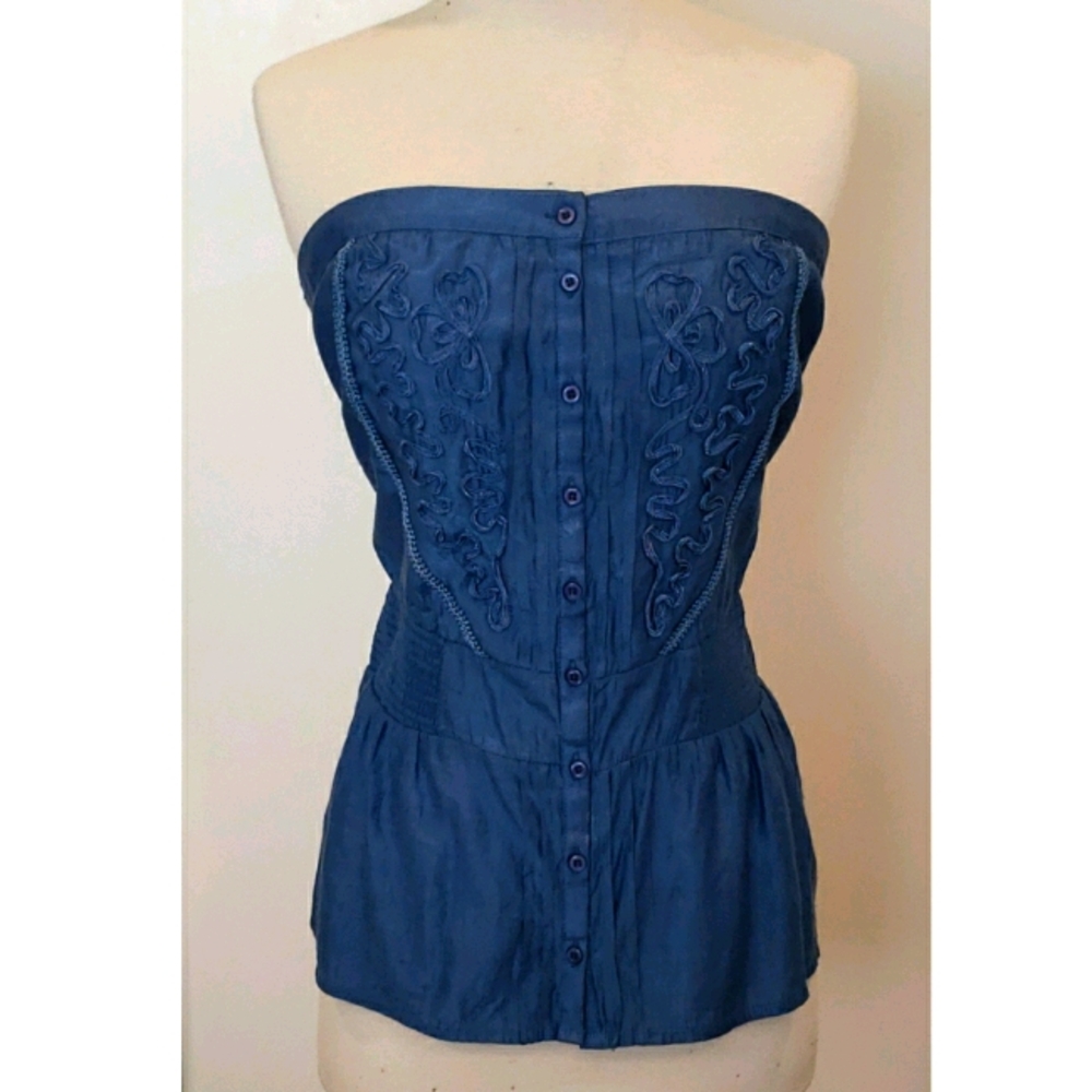 Do & Be Periwinkle Summer Strapless Tank